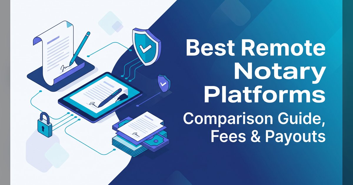 Best Remote Notary Platforms (2026) | Comparison Guide, Fees & Payouts